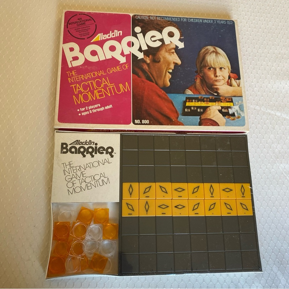 3/$39 - NEW VTG Aladdin BARRIER, International Game Of Tactical Momentum- Sealed